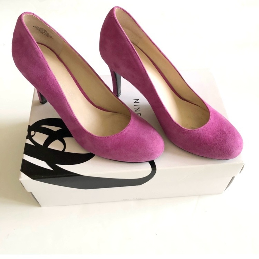 Nine West Suede Flamingo Heels
